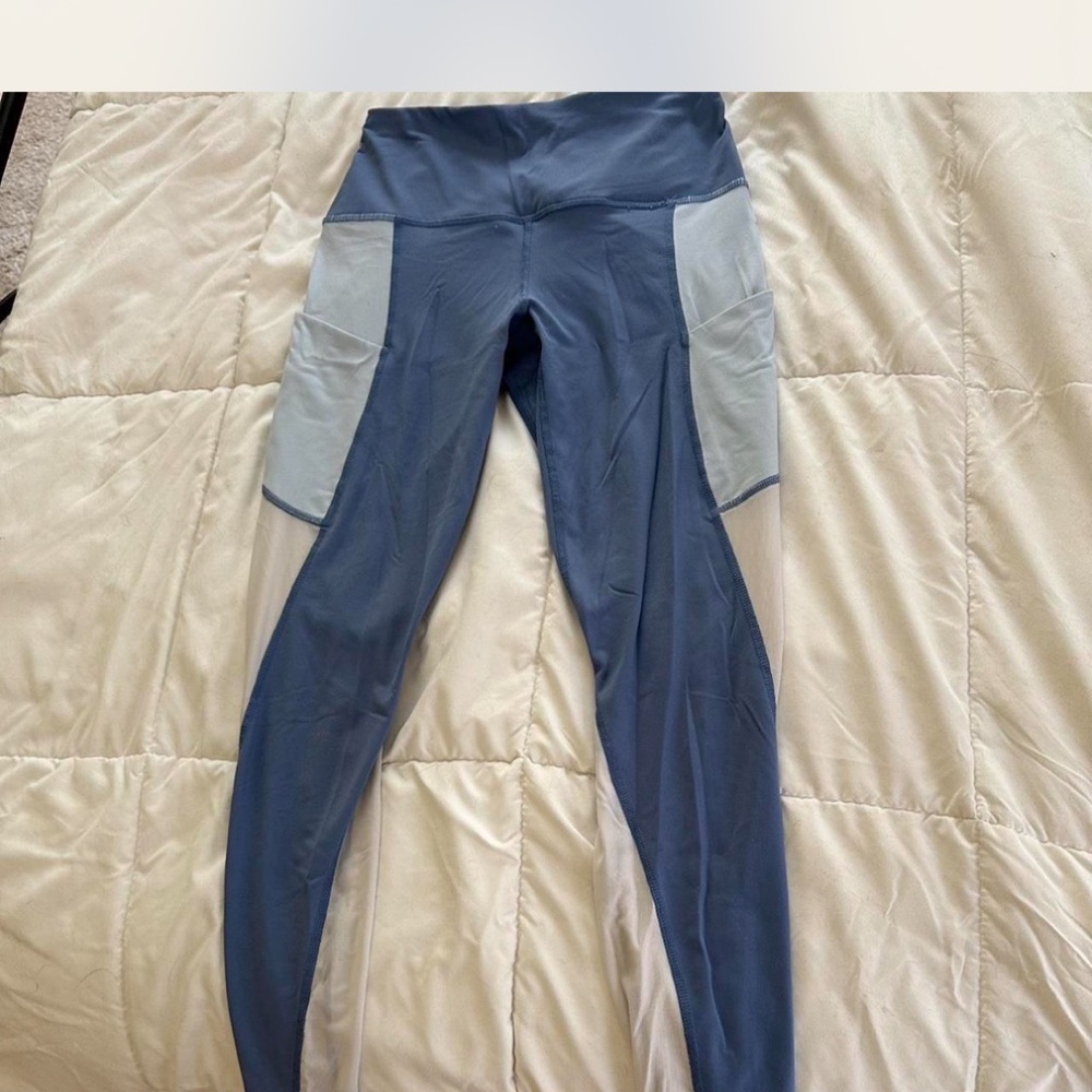 Blue High-Waisted Leggings